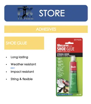 SYK SELLEYS Shoe Glue (15ml) Clear Colour Shoe Repair Kit Adhesive