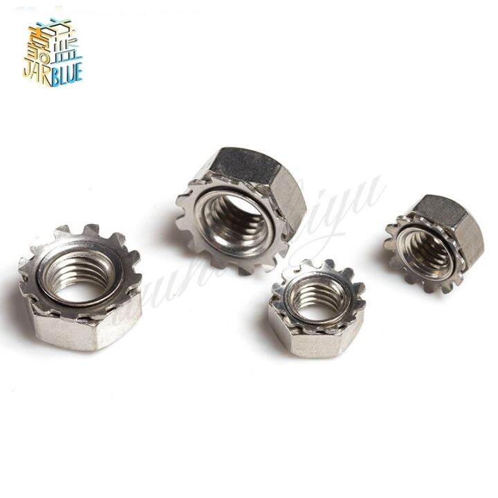 cw-10-20-50pcs-m3-m4-m5-m6-m8-k-type-lock-nut-nickel-plated-keps-nuts-toothed-hex