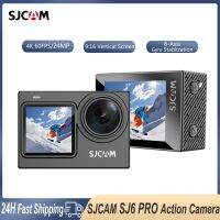 SJCAM SJ6 PRO 4K 60FPS 24MP กล้องแอคชั่นแคมเมรามุมกว้างหน้าจอคู่กล้องสำหรับพกพาท่องเที่ยวกันภาพสั่นไหว6แกนหมุนเครื่องไจโรสโคปกันน้ำ