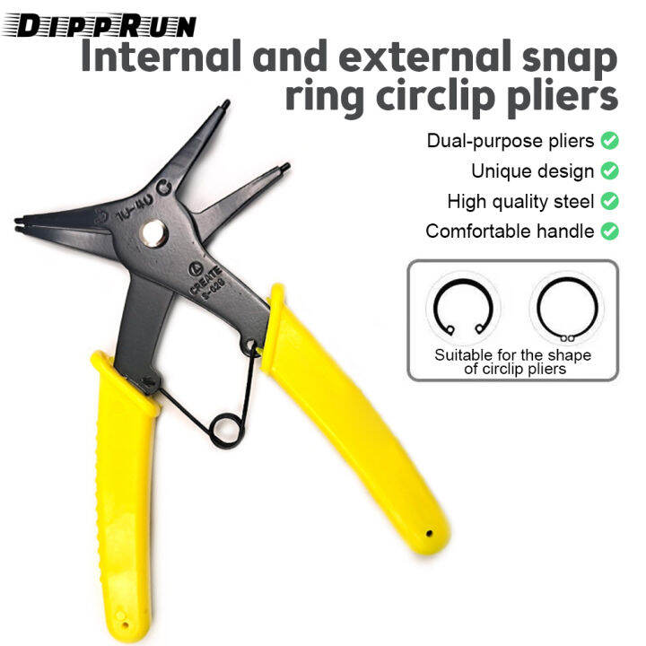 DIPPRUN Circlip Pliers 1pcs Dualpurpose Circlip Pliers Removing
