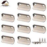 Myhomera 10Pcs Door Bolt Plate Drawer Lock Plate Protector Latch Barrel Bolt Iron Cover with Screws 30x16mm Big Small