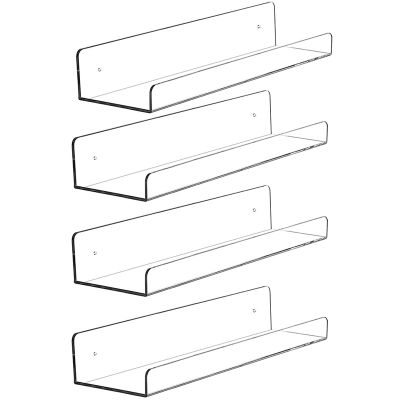 Acrylic Shelves Acrylic Display Wall Shelves for Wall Storage, Floating Shelves Wall Mounted, Kids Bookshelf