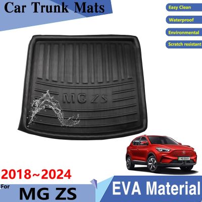 เสื่อท้ายรถกันลื่นวัสดุ EVA 3มิติสำหรับ MG ZS EV ZX ZST VS MGZS 2018 ~ 2024 2022โฟมกรองสารชีวเคมีด้านหลังลำต้นแผ่นรองเท้าในรถรถยนต์