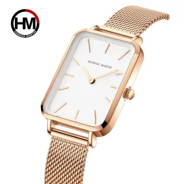 Gold rectangle clearance womens watch