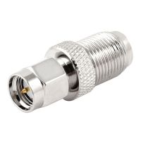 High Quality F Type Female to SMA Male Plug Coaxial Adapter Connector Silver Tone