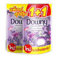 DOWNY ดาวน์นี่ พรีเมี่ยม เพอร์ฟูม ผลิตภัณฑ์ปรับผ้านุ่ม สูตรเข้มข้นพิเศษ 1 ลิตร (แพ็ค 1+1 ถุง)