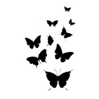 Cute Black Butterfly Waterproof Temporary Tattoos Sticker Fake Tatoo Men Body Transfer Tattoo Tatuajes Henna Tattoo Men