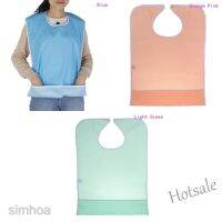 【hot sale】❧✼ D13 [SIMHOAMY] Reusable Large Adult Bib with Pocket Clothing Dining Protector Washable