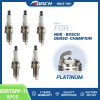 5Pcs Double Platinum Spark Plug K5RTSPP-11 Replace for 7968/PZFR5D-11 FORD 1120170 YM2112405AA VW 101905600 101000062AB Spark Plugs Wires