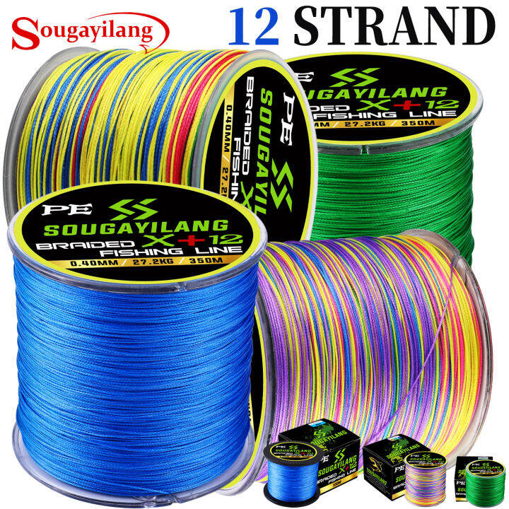 Sougayilang X+12 Strand PE Fishing Line 150M/350M/550M Super Strength
