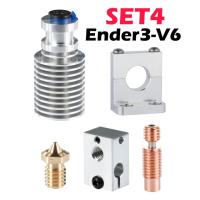 Mellow ชุดหัวฉีดเครื่องอัดรีดแหล่งความร้อนหัวเจ3 V6โลหะทั้งหมดสำหรับ Aquila Ender 5 Hotend ชิ้นส่วนเครื่องพิมพ์3d