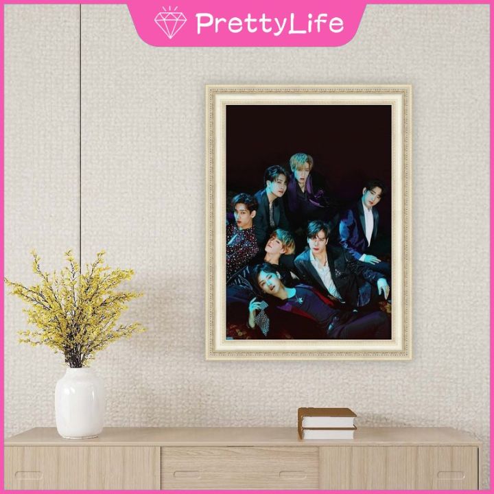 pl-ภาพวาดเพชรไอดอลเกาหลีทีม-got7-5d-ขนาด50x60cm-สำหรับตกแต่งผนังบ้าน-diy