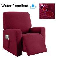 red Recliner Slipcovers Chair Covers Washable Stretch Sofa With Pocket Non-slip Furniture Protector， Armchair Cover