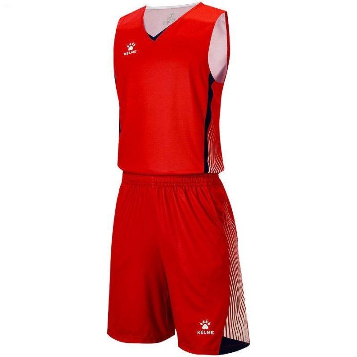 ชุดชุดบาสเก็ตบอล-kelme-karme-เสื้อเจอร์ซี่สำหรับผู้ชายชุดฝึกเครื่องแบบสั่งทำแห้งเร็วสามารถพิมพ์ได้ในโอกาส