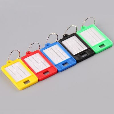 Plastic Label Keychain Luggage Tag Hotel Number Tag Number Plate Colorful Classified Key Ring Wholesale Key Chains