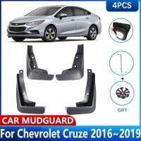 ที่ปัดโคลนแผ่นบังโคลนรถล้อรถยนต์4x สำหรับ Chevrolet Cruze อุปกรณ์เสริม2016 ~ 2019แผ่นบังโคลนป้องกันการกระเด็นป้องกันการกระเด็น