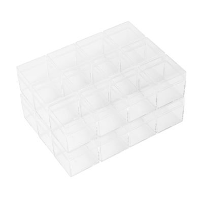 24 Pcs Square Transparent Plastic Packing Box Candy Box Jewelry Box Party Gift Birthday Gift Box