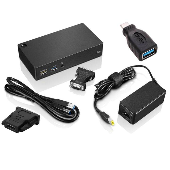 thinkpad-usb-3-0-pro-dock-displaylink-ฮับ40a70045-docking-จอภาพคู่-type-c-usb-3-0-usb-c-เพื่อ-hdmi-dp-dvi-vga-mac-m1-m2-win-11