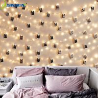 LED String Lights 5M/10M Photo Clip Fairy Lights Outdoor Battery Operated Garland Christmas Decoration Party Wedding Xmas Fairy Lights