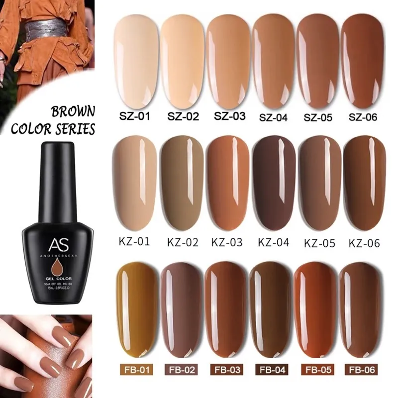 Brown nail polish on the nails. Very beautiful nails and chocolate brown. |  CanStock