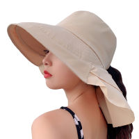 [hot]Women Summer Elegant Bucket Hat with a Ponytail Hole Lady Sun Protection Hiking Cap Female Outdoor Beach Wide Brim Headgear New