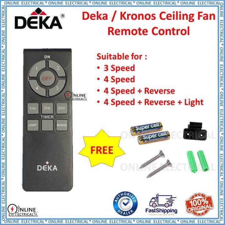 Deka / Kronos Fan Remote Control Lazada