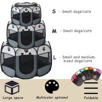 Portable Tent Folding Cats Playpen Fence Breathable Delivery Room Octagonal Cage Puppy Kennel Indoor Outdoor Dogs House