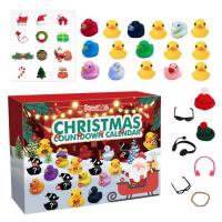 Advent Calendars for Kids 24 Day Countdown with Different Duck Toys Rubber Ducky Bath Toy Creative Christmas Gifts Kids Party Favors benefit