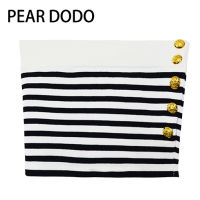 PEAR DODO เสื้อโปโลแขนสั้นสำหรับผู้หญิงเสื้อกล้ามถักลายตัวอักษรคอโปโลเกาหลี