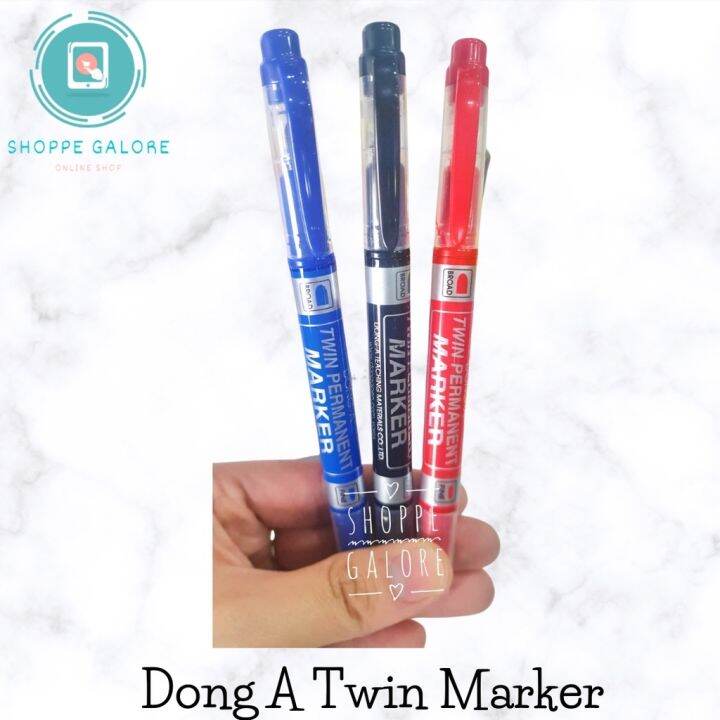 DONG A DUAL TIP PERMANENT MARKER TWIN MARKERS | Lazada PH