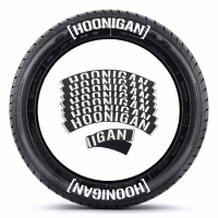 Three-dimensional 3D For HOONIGAN Car Tire Letter Stickers Conjoined Soft PVC Material Suitable for Carmotorcycle Tires