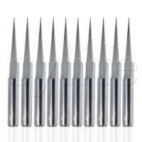 10Pcs ทนทาน10องศา0.1Mmcarbide แกะสลัก Bits Cnc Router Tool