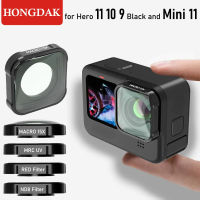 HONGDAK 15x HD Macro Filter for GoPro Hero 11 10 9 Black for Go Pro 11 Fuchsia JSR Original Filter Mini Action Camera Accessory