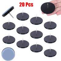 20Pcs Furniture Leg Sliders Pads With Nail Feet Furniture Moving Gliders Mover Floor Protector For Tables Sofas Recliners