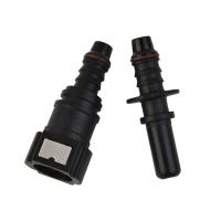 Fuel Line Hose Connector Pipe Connector 9.89-ID8 Straight Black Pipe Connector Nylon Parts Quick Release 2 Set Valves