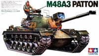 Tamiya 35120 135 Scale Military Model Kit U.S M48A3 Patton รถถังกลางรุ่น Building