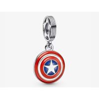 [พร้อมส่ง สินค้าแท้ ?] Pandora Marvel The Avengers Captain America Shield Dangle Charm