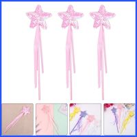 3PCS รูปดาวนางฟ้ารูปทรง Ribbon Design Fairy Wands Fairy Rod Toys Fairy s Ornaments