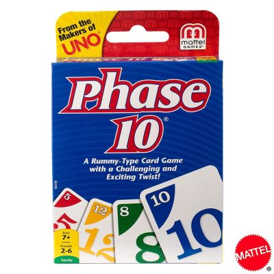 Mattel UNO Phase 10เกมไพ่ครอบครัวตลกเกมกระดานเพื่อความบันเทิงโป๊กเกอร์การ์ด Kids Toys