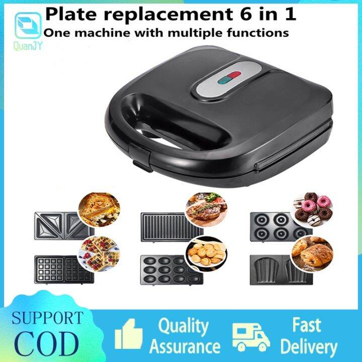 6In1 Mini Donut Maker Donut Machine Sandwich Maker Waffle Maker