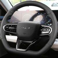 id รถพวงมาลัยสำหรับ Chery Omoda C5 5 FX -2024ปรับแต่งมือเย็บไมโครไฟเบอร์หนังพวงมาลัย