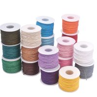 hot【cw】 24-70m 1mm Waxed Cotton Cord Beading Necklace Braided String Thread Jewelry Findings Making HK042