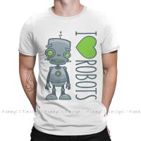 Love Death And Robots T-Shirt Men Top Quality 100% Cotton Short Summer Sleeve Heart Casual Shirt Loose