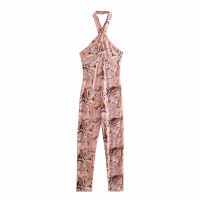 PSEEWE Za Bodycon Jumpsuit Women Halter Backless Long Jumpsuit Woman Summer  Fashion Cut Out Yoga Casual Sexy Bodysuit