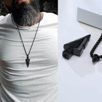 URN NECKLACE STAINLESS STEEL ARROWHEAD KUNAI PRIMAL PENDANT FOR MEN TRIBAL SPEARHEAD SURF JEWELRY2023