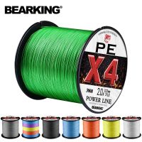 BEARKING 100M 300M 500M 4-strand PE braided wire 10-93LB multi wire fishing line with 8 colors available for carp fishing