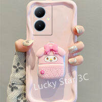 เคสโทรศัพท์พร้อมในสต็อกสำหรับ VIVO Y27 Y35 Y22 Y22s Y02 Y02t Y02A V25e V25 5G 4G เคส Phone Case ผิวหนังให้ความรู้สึกปลอกอ่อนพร้อมขายดีตัวยึดกระจกการ์ตูนน่ารักฝาหลังโทรศัพท์