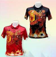 Red Devils Manchester-United Flame Dragon Design 3D Latest Polo Shirt