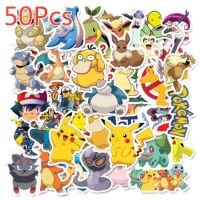 hot【DT】 40/50/100 Pcs Cartoon Anime Stickers Kawaii Pikachu Stikers Skateboard Laptop Kids stikers
