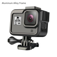 ที่มีคุณภาพสูงอลูมิเนียมกรอบป้องกันชายแดนกรงกรณีประดับสำหรับ Gopro ฮีโร่8กล้องสีดำ